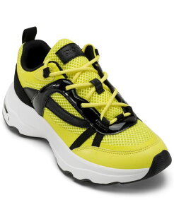 �_�i �L������ �j���[���[�N ���f�B�[�X �V���[�Y �X�j�[�J�[ DKNY Women's Juna Sneakers Yellow/Black �u���b�N