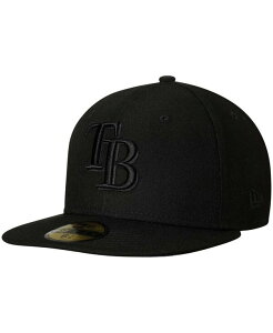 �j���[�G�� �����Y �A�N�Z�T���[ �X�q ���S New Era Men's Black Tampa Bay Rays Primary Logo Basic 59FIFTY Fitted Hat Black �u���b�N