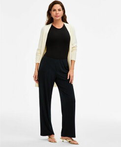 �W�F�C�G���R���N�V���� ���f�B�[�X �{�g���X �J�W���A���p���c �j�b�g JM Collection Women's Knit Wide-Leg Pull-On Pants Regular & Short Lengths Created for Macy's Navy Wave �l�C�r�[