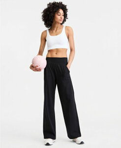 �C�f�I���M�[ ���f�B�[�X �{�g���X �J�W���A���p���c ���C�h���b�O IDeology Women'studio Wide Leg Pants Macy's Exclusive Deep Black �u���b�N