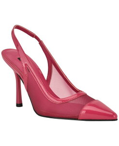 �i�C���E�F�X�g ���f�B�[�X �V���[�Y �p���v�X ���b�V�� Nine West Women's Jermain Mesh Slingback Stiletto Pumps Candy Pink Mesh �s���N