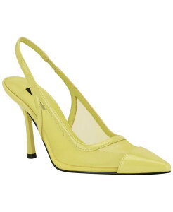 �i�C���E�F�X�g ���f�B�[�X �V���[�Y �p���v�X ���b�V�� Nine West Women's Jermain Mesh Slingback Stiletto Pumps Limesh ���C��