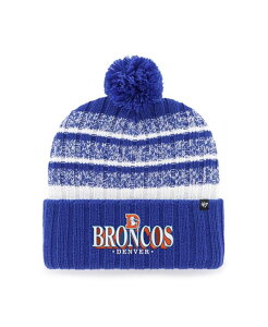 47 �u�����h �����Y �A�N�Z�T���[ �X�q �j�b�g '47 Brand Men's Royal Denver Broncos Tavern Cuffed Knit Hat with Pom Royal