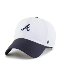 �y���������z 47�u�����h �����Y �X�q �A�N�Z�T���[ Men's White/Navy Atlanta Braves Vista Mini Clean Up Brrr Adjustable Hat White Navy