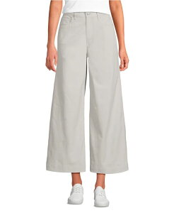 �����Y�G���h ���f�B�[�X �{�g���X �J�W���A���p���c ���C�h���b�O �v�` Lands' End Petite Knockabout Chino High Rise 5 Pocket Wide Leg Cropants Light stone �X�g�[��