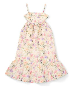 �Z�Z ���f�B�[�X �g�b�v�X �����s�[�X �}�L�V CeCe Girls' 7-16 Self-Tie Waist Maxi Dress Ivory/Purple/Pink �A�C�{���[