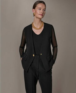 �_�i �L������ �j���[���[�N ���f�B�[�X �A�E�^�[ �W���P�b�g�E�u���]�� Donna Karanew York Women's One-Button Jacket Black �u���b�N