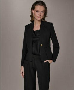 �_�i �L������ �j���[���[�N ���f�B�[�X �A�E�^�[ �W���P�b�g�E�u���]�� �u���U�[ Donna Karanew York Women's One Button Blazer Black �u���b�N