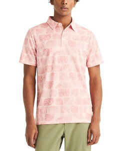 �i�E�e�B�J �����Y �g�b�v�X �|���V���c �t�����[�� �v�����g �t�����[ Nautica Men's Floral Print Golf Polo Shirt Conch
