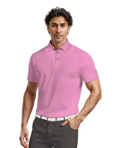 �s�[�W�[�G�[�c�A�[ �����Y �g�b�v�X �|���V���c PGA TOUR Men'solid Cooling Texture Polo Shirt Pale Pansy