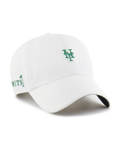 47 �u�����h �����Y �A�N�Z�T���[ �X�q '47 Brand Men's White New York Mets Elevated Greens Clean Up Adjustable Hat White �z���C�g