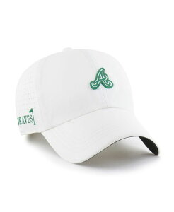 47 �u�����h �����Y �A�N�Z�T���[ �X�q '47 Brand Men's White Atlanta Braves Elevated Greens Clean Up Adjustable Hat White �z���C�g