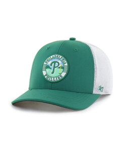 47 �u�����h �����Y �A�N�Z�T���[ �X�q '47 Brand Men's Kelly Green/White Philadelphia Phillies Elevated Greens Adjustable Trucker Hat Kelly Green White �z���C�g