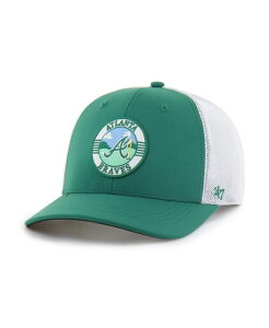 47 �u�����h �����Y �A�N�Z�T���[ �X�q '47 Brand Men's Kelly Green/White Atlanta Braves Elevated Greens Adjustable Trucker Hat Kelly Green White �z���C�g