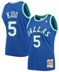 �~�b�`�F��&�l�X �����Y �g�b�v�X �V���c �W���[�W�[ Mitchell & Ness Men's Jason Kidd Blue Dallas Mavericks 1994-95 Hardwood Classicswingman Player Jersey Blue �u���[