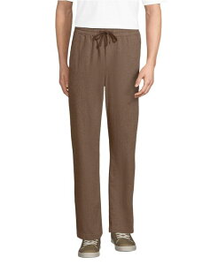 �����Y�G���h �����Y �{�g���X �J�W���A���p���c ���l�� Lands' End Men's Linen Blend Pull On Deck Pant Dark walnut/taupe houndstooth �g�[�v