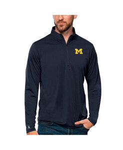 �A���e�B�O�A �����Y �g�b�v�X �V���c Antigua Men's Navy Michigan Wolverines Tribute Quarter-Zip Top Navy �l�C�r�[