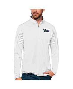 �A���e�B�O�A �����Y �g�b�v�X �V���c Antigua Men's White Pitt Panthers Tribute Quarter-Zip Top White �z���C�g