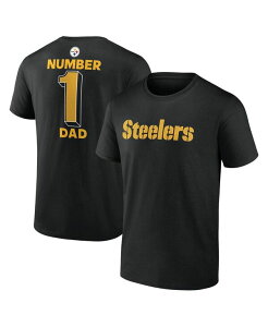 �t�@�i�e�B�N�X �����Y �g�b�v�X T�V���c �g�[�� Fanatics Men's Navy Chicago Bears Big & Tall Number One Dad T-Shirt Pittsburgh Steelers Black �u���b�N