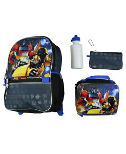 �g�����X�t�H�[�}�[�Y ���f�B�[�X �o�b�O �o�b�N�p�b�N�E�����b�N�T�b�N Transformers Backpack Optimus Prime and Bumblebee 5 Piece Tote Bag Set 16 No Color