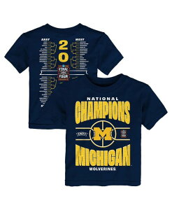 �A�E�^�[�X�^�b�t �����Y �g�b�v�X T�V���c Outerstuff Toddler Navy Michigan Wolverines 2026 NCAA Men's Basketball National Champions Bracket-Shirt Navy �l�C�r�[