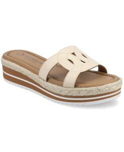 �W�����l �R���N�V���� ���f�B�[�X �V���[�Y �T���_�� �v���b�g�t�H�[�� Journee Collection Women's Rosalinda Platform Espadrille Flat Sandals Bone
