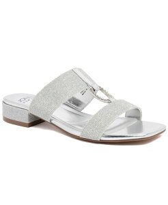 �W���[���Y�j���[���[�N ���f�B�[�X �V���[�Y �T���_�� Jones New York Women's Vannea Ornamentedouble Bandressandalsilver White �z���C�g