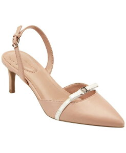 �o���h���[�m ���f�B�[�X �V���[�Y �p���v�X �q�[�� Bandolino Women's Pracen Bow Slingbackitten Heel Pumps Natural/White �z���C�g