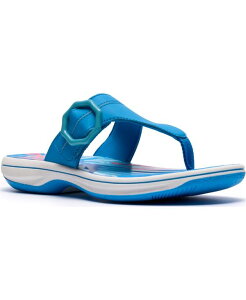 �N���[�N�X ���f�B�[�X �V���[�Y �T���_�� Clarks Women's Breeze Cove Flip Flop Flats Bright Blue �u���[