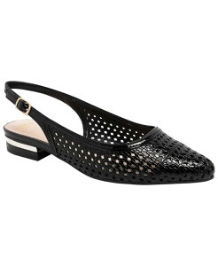 �W���[���Y�j���[���[�N ���f�B�[�X �V���[�Y �p���v�X Jones New York Women's Quilsy Pointed Toe Slingback Flats Black Perforated �u���b�N
