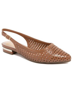 �W���[���Y�j���[���[�N ���f�B�[�X �V���[�Y �p���v�X Jones New York Women's Quilsy Pointed Toe Slingback Flats Dark Nude Perforated