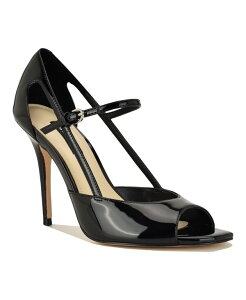 �i�C���E�F�X�g ���f�B�[�X �V���[�Y �p���v�X Nine West Women's Perela Strappy Peep Toe Stiletto Pumps Black Patent �u���b�N