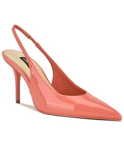 �i�C���E�F�X�g ���f�B�[�X �V���[�Y �p���v�X Nine West Women's Palomma Slingback Stiletto Pumps Dark Coral Patent �R�[����