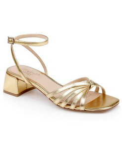 �W���E�F���_�O���C�~�V���J ���f�B�[�X �V���[�Y �T���_�� Jewel Badgley Mischka Women's Pasco Square Toe Dressandals Gold Leather �S�[���h