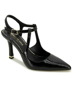 �P�l�X�R�[�� ���f�B�[�X �V���[�Y �T���_�� �A���N�� Kenneth Cole New York Women's Romi Ankle Slingback Pumps Black Patent �u���b�N