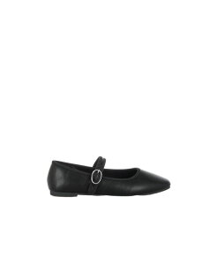 �����h�����O ���f�B�[�X �V���[�Y �p���v�X �f�j�� London Rag Womens Iker Classic Denim Pin Buckle s Ballerinas Black �u���b�N