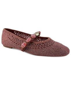 �P�l�X�R�[�� ���f�B�[�X �V���[�Y �p���v�X Kenneth Cole New York Women's Zeta Stones Mary Jane Ballet Flats Rose Gold Knit �S�[���h