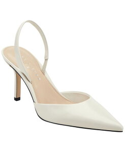 �}�[�N�E�t�B�b�V���[ ���f�B�[�X �V���[�Y �p���v�X ���U�[ Marc Fisher LTD Women's Noland Leather Slingback Stiletto Pumps Cream Leather �N���[��