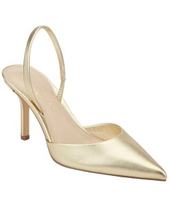�}�[�N�E�t�B�b�V���[ ���f�B�[�X �V���[�Y �p���v�X ���U�[ Marc Fisher LTD Women's Noland Leather Slingback Stiletto Pumps Gold Leather �S�[���h