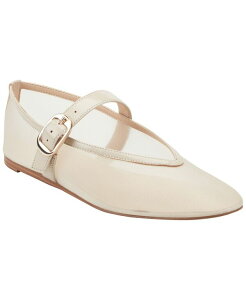 �}�[�N�E�t�B�b�V���[ ���f�B�[�X �V���[�Y �p���v�X ���b�V�� Marc Fisher LTD Women's Godina Mesh Mary Jane Dress Flats Ivory Mesh/Leather �A�C�{���[