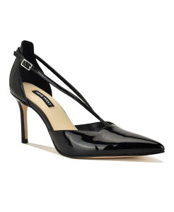 �i�C���E�F�X�g ���f�B�[�X �V���[�Y �p���v�X Nine West Women's Collae Strappy Two-Piece Stiletto Pumps Black Patent �u���b�N
