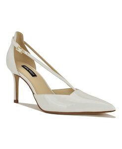 �i�C���E�F�X�g ���f�B�[�X �V���[�Y �p���v�X Nine West Women's Collae Strappy Two-Piece Stiletto Pumps White Patent �z���C�g