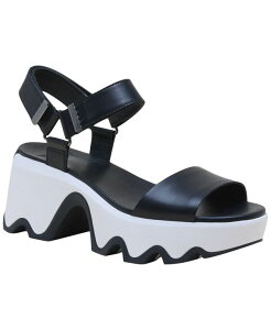 �\���� ���f�B�[�X �V���[�Y �T���_�� Sorel Women's Kinetic Aura Y-Strap Sandals Black/Sea Salt �u���b�N