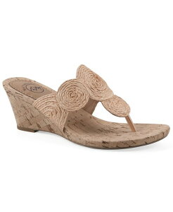 �z���C�g�}�E���e�� ���f�B�[�X �V���[�Y �T���_�� White Mountain Women's Affogato Wedge Sandals Apricot �A�v���R�b�g