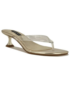 �i�C���E�F�X�g ���f�B�[�X �V���[�Y �T���_�� �q�[�� Nine West Women's Crisee Thong Kitten Heel Dressandals Clear