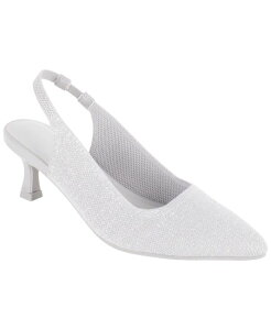�^�n�� ���f�B�[�X �V���[�Y �p���v�X �q�[�� Tahari Women's Zurich Kitten Heel Slingback Pumps Gray/Silver �O���[