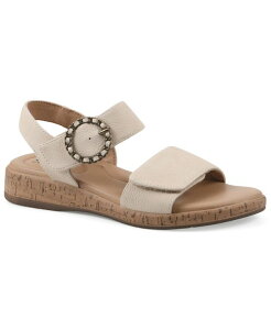 �N���t�o�C�z���C�g�}�E���e�� ���f�B�[�X �V���[�Y �T���_�� Cliffs by White Mountain Women's Bonique Flat Sandals Light Sand Nubuck �T���h
