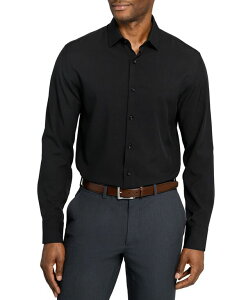 �R���X�g���N�g �����Y �g�b�v�X �V���c ConStruct Men'solid Performance Stretch Cooling Comfort Dresshirt Noir