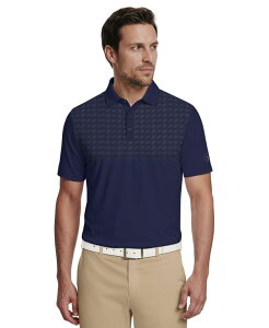 �s�[�W�[�G�[�c�A�[ �����Y �g�b�v�X �|���V���c �v�����g PGA TOUR Men's Active Ombre Geo Print Golf Polo Shirt Peacoat