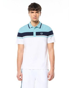 �Z���W�I�^�b�L�[�j �����Y �g�b�v�X �|���V���c Sergio Tacchini Men's Damarindo Polo Brilliant white �z���C�g